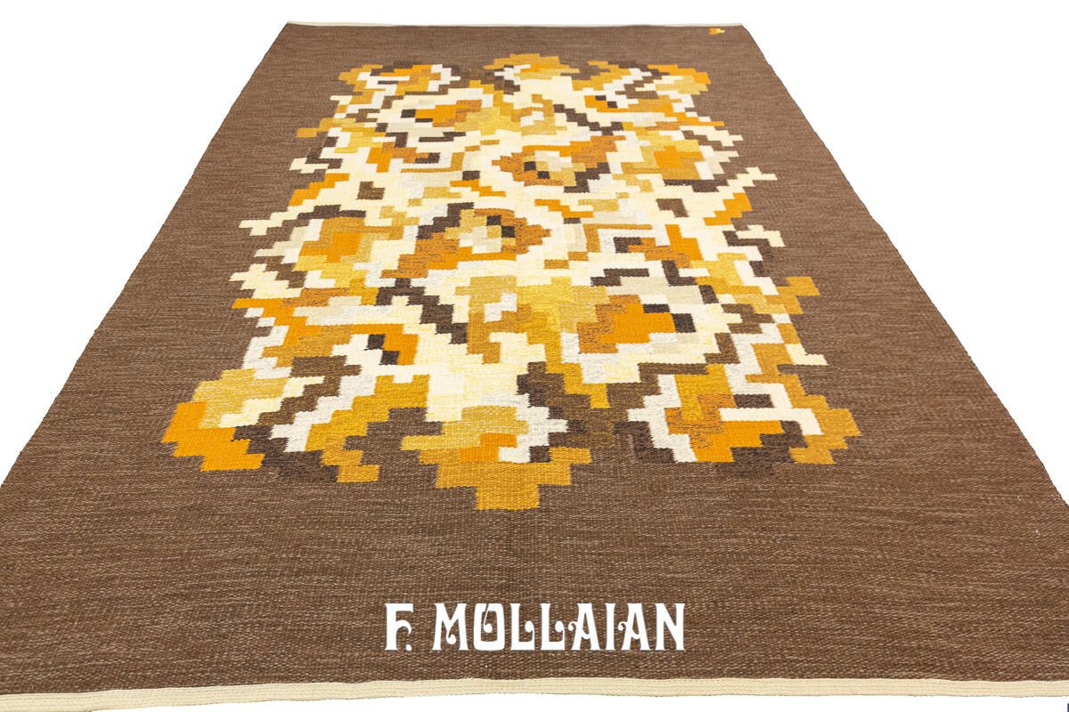 Tapis Suédois Kilim Rollakan n°:891336